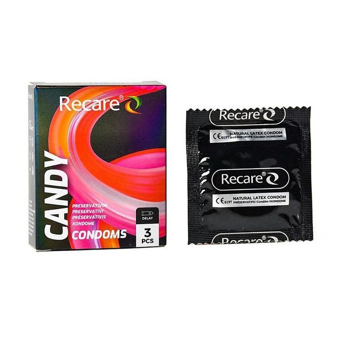 Презервативы Holographic Recare Delay Candy Condoms 3 шт, пролонгирующий эффект, конфетный аромат SX3330 фото
