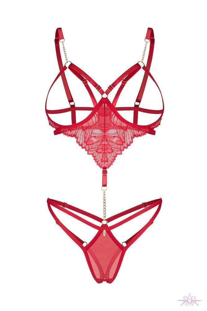 Боди Obsessive Matildea crotchless teddy L/XL SX3607 фото
