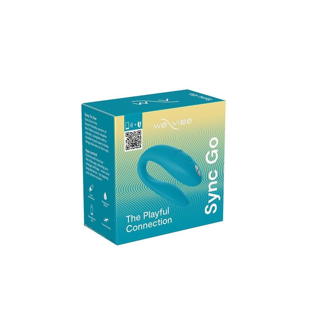 Смарт-вибратор для пар We-Vibe Sync GO Turquoise, тревел-кейс SX0528 фото