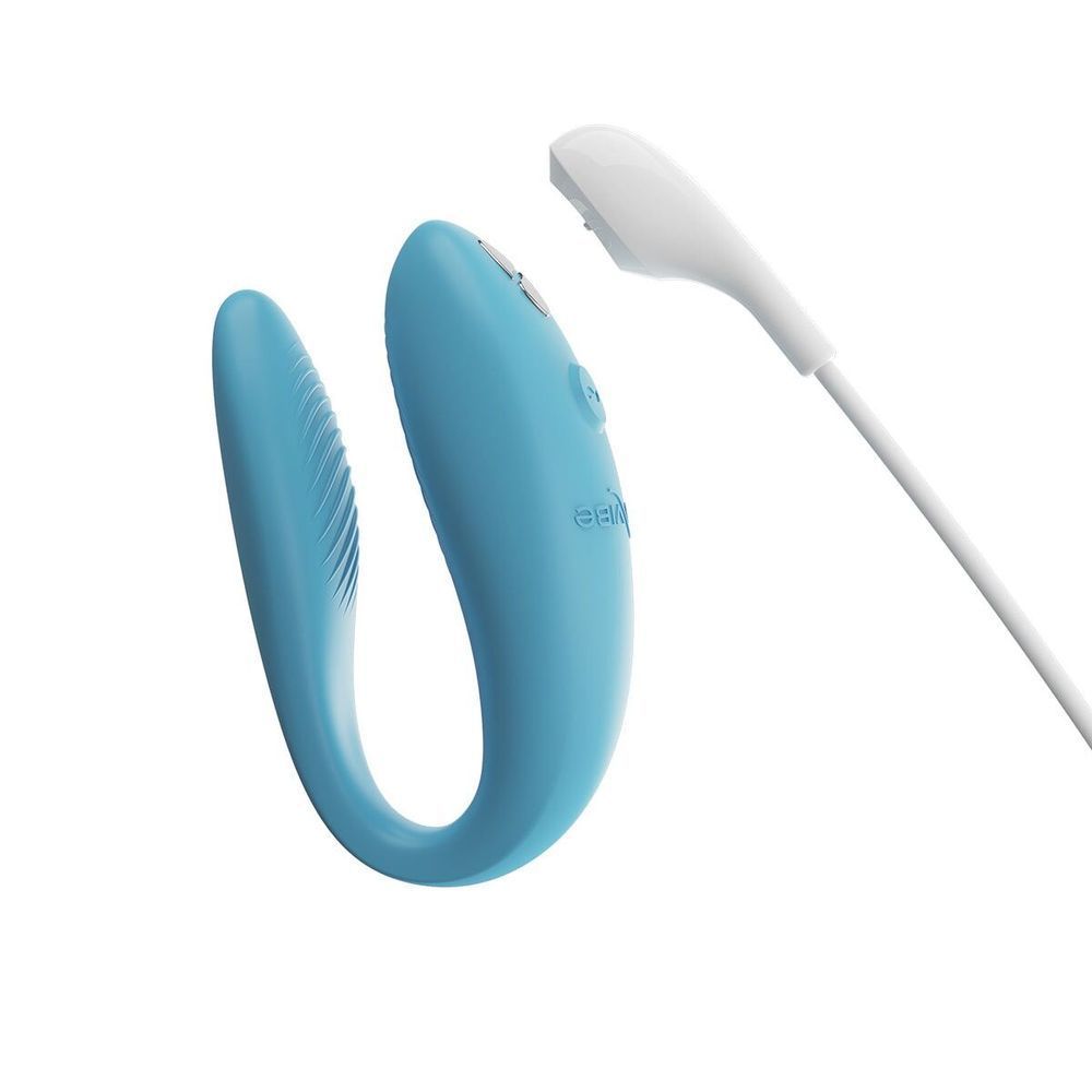 Смарт-вибратор для пар We-Vibe Sync GO Turquoise, тревел-кейс SX0528 фото