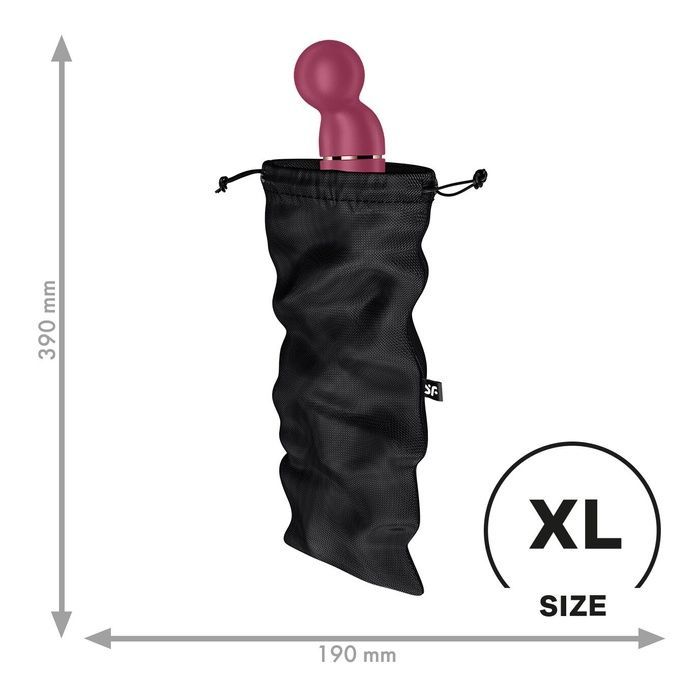 Мешочек для секс-игрушек Satisfyer Treasure Bag XL, черный, на шнурке SX0552 фото