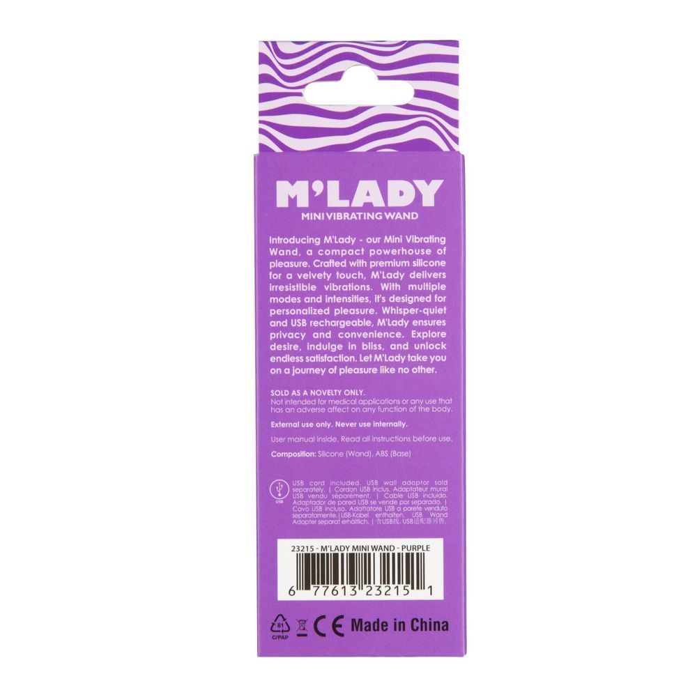 Вибромассажер M&rsquo;Lady Mini Vibrating Wand Purple SX3144 фото