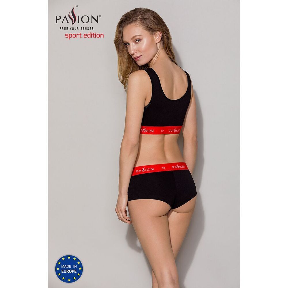 Трусики-шортики Passion PS003 PANTIES M, black SO4208 фото
