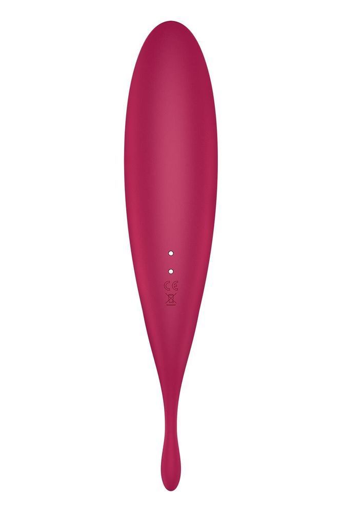 Смарт-вибратор для клитора с вакуумной стимуляцией Satisfyer Twirling Pro+ dark red SO6715 фото