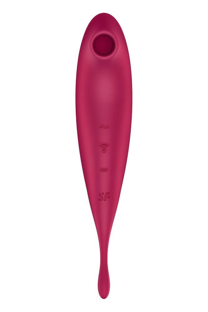Смарт-вибратор для клитора с вакуумной стимуляцией Satisfyer Twirling Pro+ dark red SO6715 фото